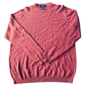 Alan Flusser Red/Rust Long Sleeve Silk/Cashmere Sweater - Never worn